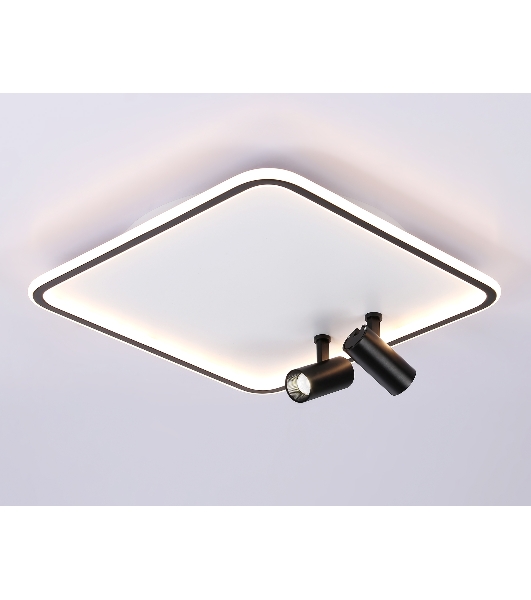 Светильник Ambrella light FL5115/1+2 WH/BK белый/черный 97W 3000K-6400K 480*480*130 (ПДУ ИК)