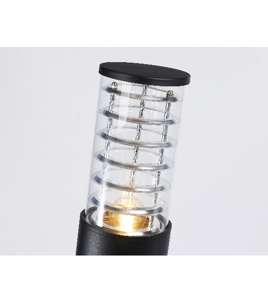 Светильник Ambrella light ST2536 BK/CL черный/прозрачный IP54 E27 max 40W D108*800