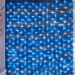Гирлянда Neon-night Сеть 'НЕТ ЛАЙТ' 2х1.5м 288 LED 18Вт 220В IP44 (с контроллером) бел./син.; черный провод, фото4