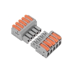 Клемма Rexant СМК 222-425R проходная разъемная 5 полюсов серый 0,2-2,5/4 мм² (20 шт/уп), фото3