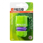 Соединитель пластмассовый быстросъемный для шланга Palisad 1/2', аквастоп, фото3