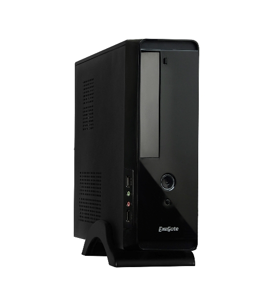 Компьютерный корпус MiniITX ExeGate MI-209 Black, miniITX/mATX, (M300, 80мм), 2хUSB, Audio