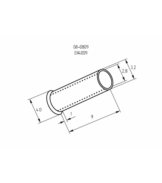 Наконечник штыревой втулочный Rexant L-9 мм 4 мм² (НШВ 4.0-9/НГ 4,0-9)