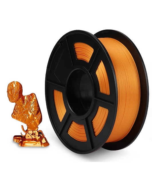 Филамент NVPrint Silk PLA+Brass для 3D печати диаметр 1.75мм длина 330 метров масса 1 кг