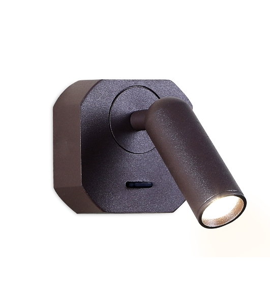 Настенный светодиодный светильник Ambrella light FW283 SCF кофе песок LED 4200K 3W 66*66*65