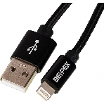 Кабель USB (m)-Lightning (m) 3м черный, фото 1