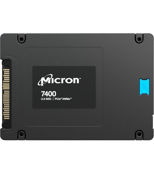 Накопитель SSD Micron 7400 PRO, 1920Gb, SSD, U.3, NVMe, PCIe 4.0 x4, 3D TLC, R/W 6500/2200MB/s, IOPs 430 000/95 000, 3500TBW, DWPD 1 (5 лет)