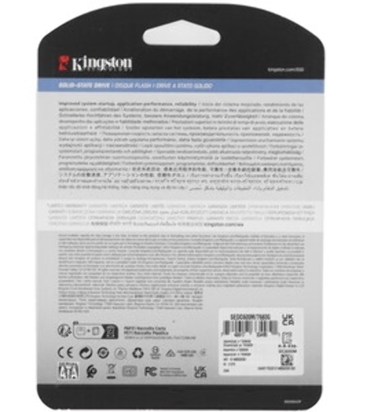Накопитель SSD Kingston DC600M, 7680 Gb, SATA III, R/W 560/530 МБ/с
