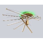Потолочный светодиодный светильник Ambrella light FL6244 GD золото 125W 3000K-6400K+RGB 900*750*230 (ПДУ ИК), фото3