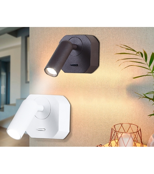 Настенный светодиодный светильник Ambrella light FW283 SCF кофе песок LED 4200K 3W 66*66*65