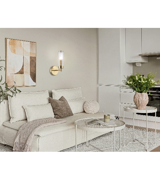 Настенный светильник Ambrella light LH55164 BS/CL латунь/прозрачный E14 max 40W 155*100*245