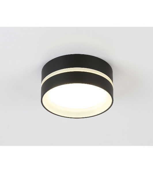 Светильник Ambrella light TN5389 SBK/FR черный песок/белый матовый GX53 IP44 D85*41
