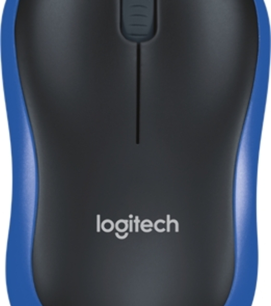 Мышь беспроводная Logitech M185 синий, 1000 dpi, радиоканал, USB, кнопки - 3