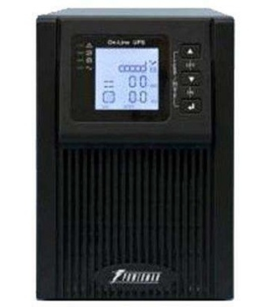 Источник бесперебойного питания PowerMan Online 2000VA черный (Online-Double conversion/LCD Display/USB/Software/RJ11/45,RS-232)