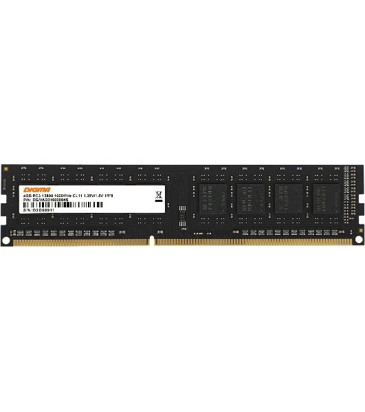 Оперативная память Digma, DDR3, 4Gb (1x4GB), 1600MHz, CL11, DIMM