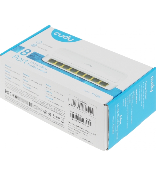 Коммутатор Cudy FS108D, 8×100 Мбит/с