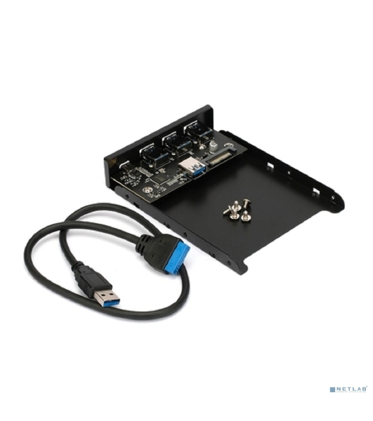 Планка USB 3.0 на переднюю панель 3.5' Gembird, FP3.5-USB3-3A1C, USB/Type-C, USB-A 3.0/Type-C
