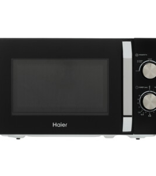 Микроволновая печь Haier HMB-MM208BA черный/серебристый, 20 л, 800 Вт, переключатели - поворотный механизм