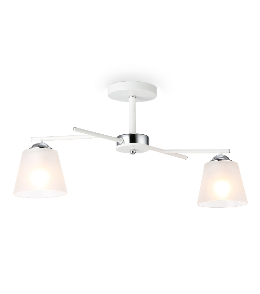 Светильник Ambrella light TR303201/2 WH/CH/FR белый/хром/белый матовый E27*2 max 60W 470*370*260