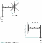 Кронштейн ONKRON D221E для двух мониторов 13'-32' настольный, черный, фото14