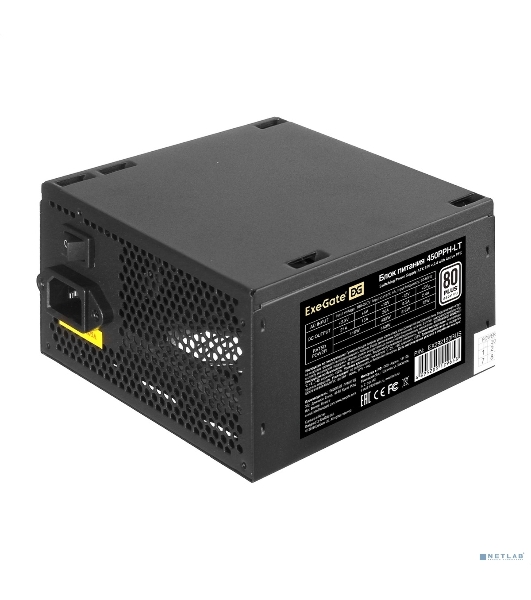 Блок питания ExeGate 450PPH-LT (EX292150RUS-S), 450Вт, 80 PLUS, 120мм, черный