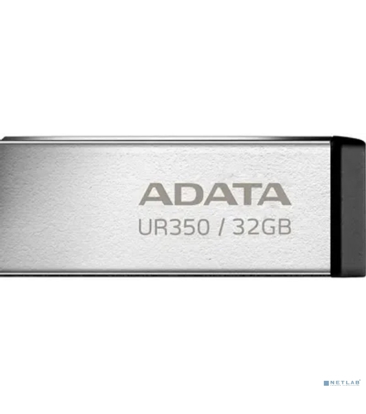 Флешка USB ADATA UR350 (UR350-32G-RSR/BK), 32Gb, USB 3.2, R/W 100/15, серебристый/черный
