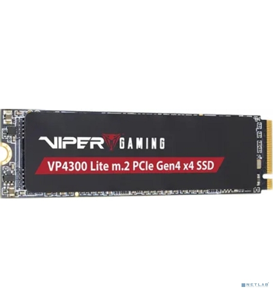 Накопитель SSD Patriot Viper VP4300 Lite, 500Gb, PCIe 4.0 x4, M.2 2280, NVMe, R/W 7000/4000, с радиатором