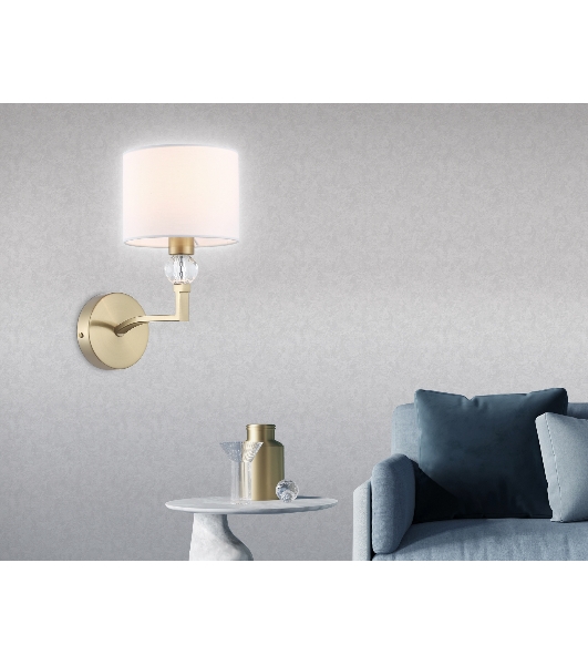 Настенный светильник Ambrella light LH71135 BS/WH латунь/белый E14 max 40W 220*140*250