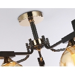 Светильник Ambrella light TR9099/5 BK/GD/TI черный/золото/янтарь E27*5 max 40W D600*316, фото5