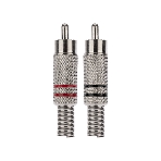 Разъем штекер PROconnect RCA металл пайка ZN черный/красный, фото3