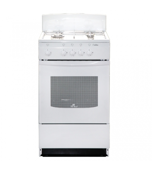 Плита газовая De Luxe 5040.45Г (Щ) -001 белый, конфорок 4 газовых, духовка 46 л, 50 см x 85 см x 50 см