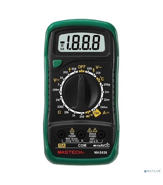Мультиметр портативный Mastech MAS838, ручной 13-2008
