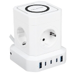 Сетевой фильтр Qumo Power Block System PD + Fast Wireless SFU2PD (P-0010) белый, 4 розетки, фото3