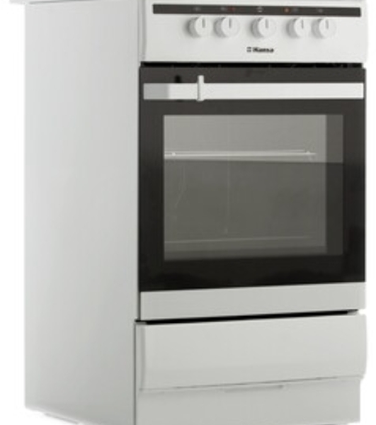 Плита электрическая Hansa FCCW54002 белый, конфорок 4 шт, духовка 68 л, 50 см x 85 см x 60 см