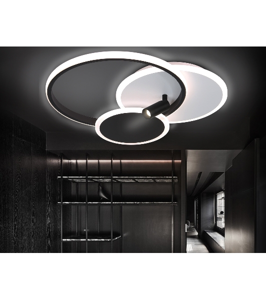 Светильник Ambrella light FL5118/3+1 WH/BK белый/черный 64W 3000K/4200K/6400K+4200K 480*425*110 (ПДУ ИК)
