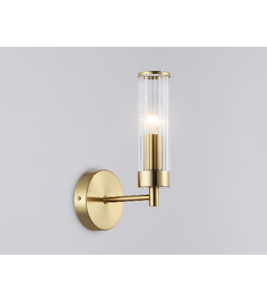 Настенный светильник Ambrella light LH55164 BS/CL латунь/прозрачный E14 max 40W 155*100*245