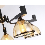 Светильник Ambrella light TR9099/5 BK/GD/TI черный/золото/янтарь E27*5 max 40W D600*316, фото4