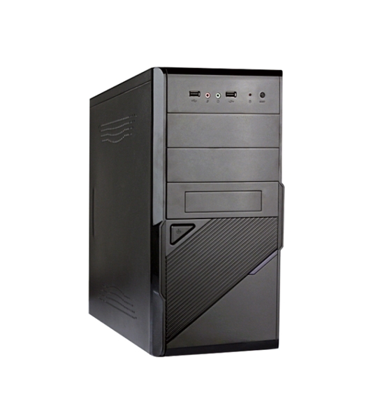 Компьютерный корпус ExeGate EX284019RUS Minitower BA-201 Black, mATX, (AA450, 80мм), 2*USB, Audio