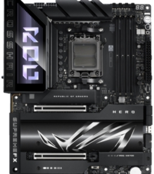 Материнская плата ASUS ROG CROSSHAIR X870E HERO, AM5, AMD X870E, 4xDDR5, 4xSATA, 5xM.2, 2xPCI-E 5.0 x16, 1xHDMI, 2xUSB-C (видео), 2x 5Gb LAN, 6xUSB-A 3.2 Gen 2, 2xUSB-C 3.2 Gen 2, 2xUSB4, 2x3.5 мм, 7.1, ATX