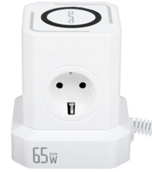 Сетевой фильтр Qumo Power Block System PD + Fast Wireless SFU2PD (P-0010) белый, 4 розетки