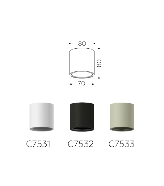 Корпус светильника C7533 SGR серый песок D80*H80mm MR16 GU5.3