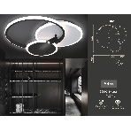 Светильник Ambrella light FL5118/3+1 WH/BK белый/черный 64W 3000K/4200K/6400K+4200K 480*425*110 (ПДУ ИК), фото7