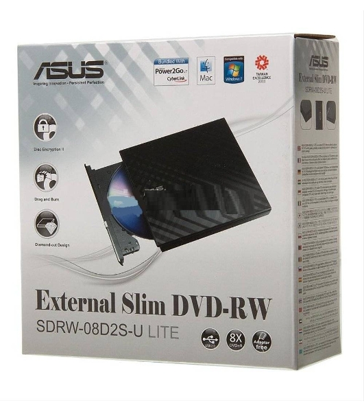 Оптический привод внешний ASUS SDRW-08D2S-U LITE/BLK/G/AS retail, dvd-rw, external