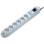 Сетевой фильтр Pilot GL 6 розеток (5 евро + 1 без заземления) 3 м Surge protector Pilot GL 6 outlets (5 euro + 1 without ground) 10A/2.2kVt, 3m, фото 1