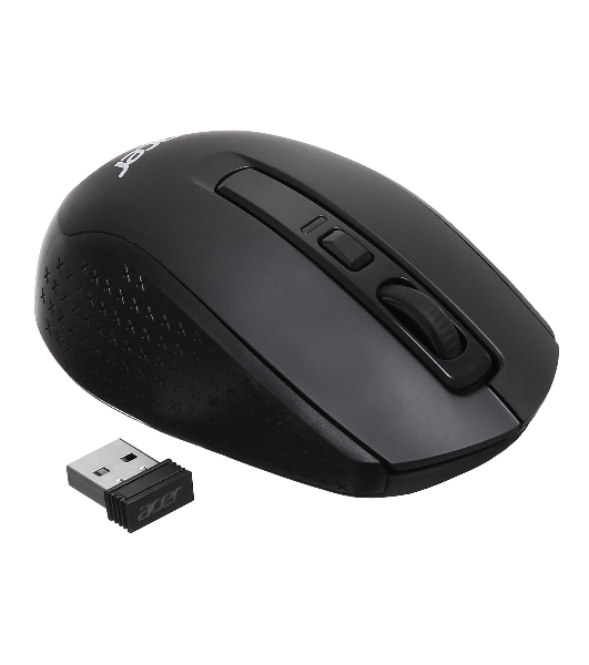 Мышь беспроводная Acer OMR070 черный, 1600 dpi, радиоканал, Bluetooth, USB, кнопки - 6