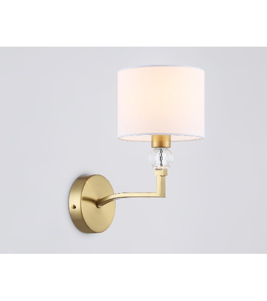 Настенный светильник Ambrella light LH71135 BS/WH латунь/белый E14 max 40W 220*140*250