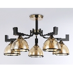 Светильник Ambrella light TR9099/5 BK/GD/TI черный/золото/янтарь E27*5 max 40W D600*316, фото 1