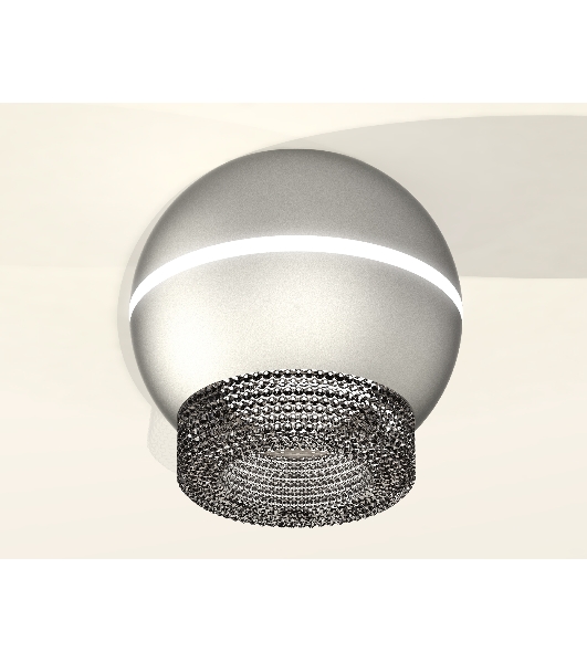 Светильник Ambrella Light XS1103020 SSL/BK серебро песок/тонированный MR16 GU5.3 LED 3W 4200K (C1103, N7192)