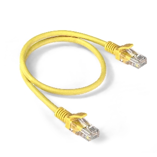 Патч-корд ExeGate EX286376RUS UTP-RJ45-RJ45-5e-0,5M-LSZH-YL, UTP, cat.5e, LSZH, 0.5м, желтый
