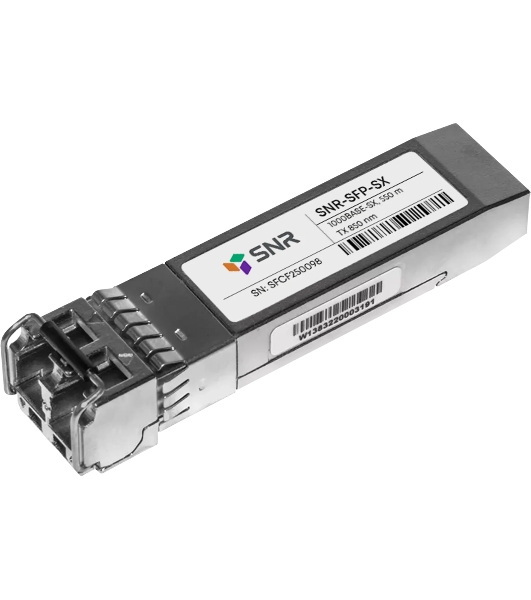 Трансивер SNR SFP 100BASE-SX, SWL, MMF, LC duplex, 850нм, up to 550м (7.5dB), analog CISCO GLC-SX-MM 